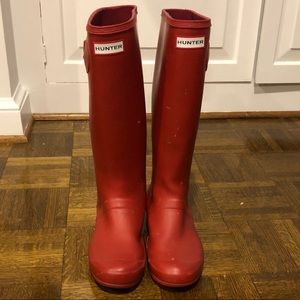 Red Hunter Boots Women’s Size 7